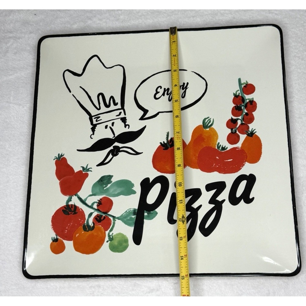 Kate Spade New York Lenox Pizza Platter Large Square Tray Serving Dish Chef New - Picture 3 of 7